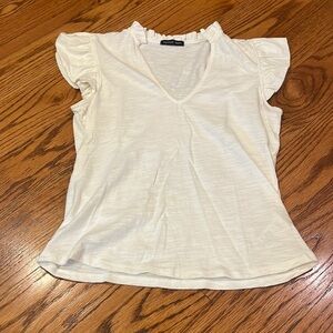 Robertson + Rodeo Woman’s White Ruffle Top Size XS